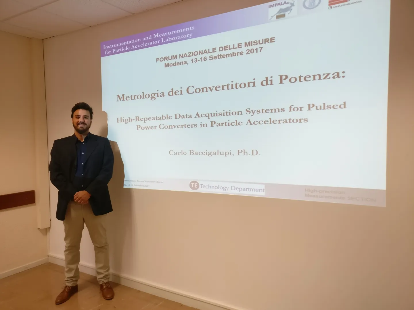 Carlo Baccigalupi was awarded the 2017 Carlo Offelli Prize during the Forum Nazionale Misure
